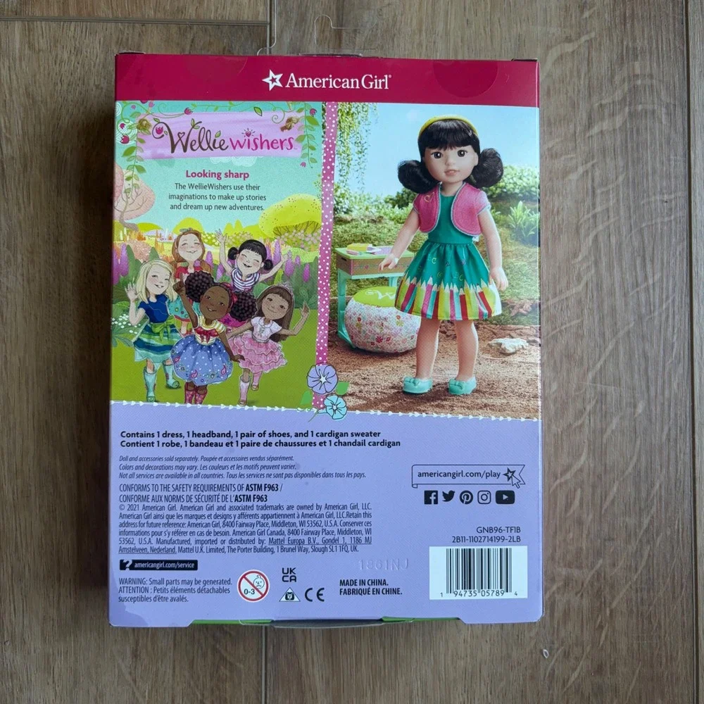 NIB Retired American Girl WellieWishers Colorful ABCs Outfit Back to School